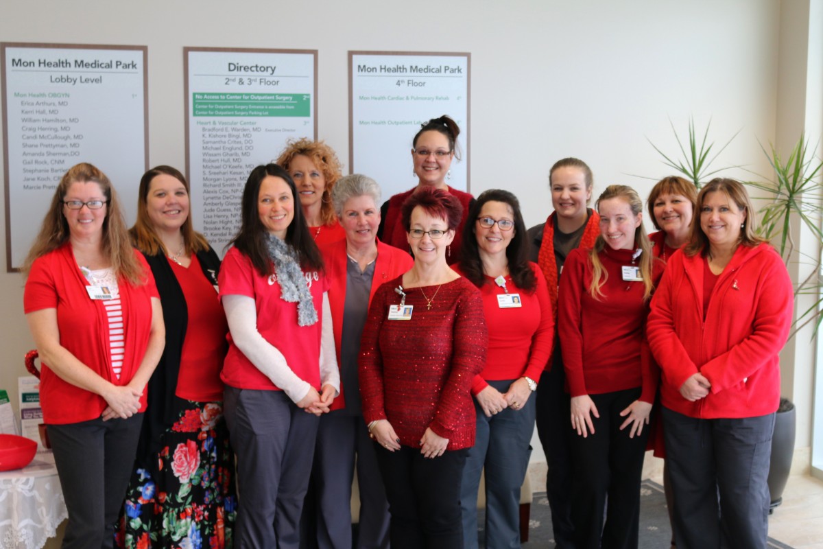 Mon Health staff honors American Heart Association's Wear Red Day